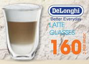 Delonghi Better Eveyday Latte Glasses-2 Per Pack