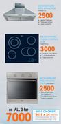 Whirlpool Stainless Steel Extractor + Ceramic Touch Control Hob + Stainless Steel Eye Level Oven