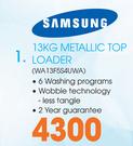 Samsung 13Kg Metallic Top Loader (WA 13F5S4UWA)-Each