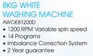 Whirlpool 8KG Washing Machine (AWOE81200D)
