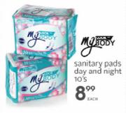 My Body Sanitary Pads Day And Night-10's Each