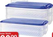 Clicks Home Stoackable Containers 800ml Square Set of 2