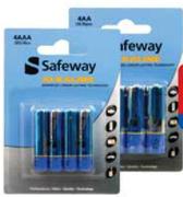 Safeway Alkaline Batteries AA or AAA Batteries-4 Pack