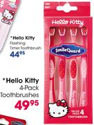 Hello Kitty 4 Pack Toothbrushes