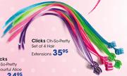 Clicks Oh-So-Pretty Set Of 4 Hair Extensions