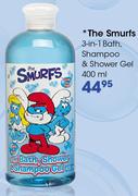 The Smurfs 3-In-1 Bath,Shampoo & Shower Gel-400Ml