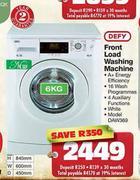 Defy Front Load Washing Machine-6kg(DAW369)