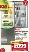 Defy Metallic Bottom Freezer Fridge-237Ltr(C250)