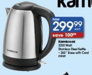 Kambrook 2200 Watt Stainless Steel Kettle-Each
