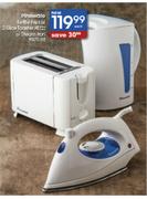 Pineware Kettle Or 2-Slice Toaster Or Steam Iron-Each