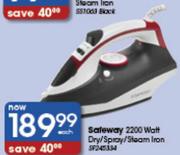 Safeway 2200 Watt Dry/Spray/Steam Iron-Each