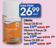 Clicks Tissue Oil-60ml Each