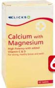 Clicks Calcium & Magnesium 60 tablets