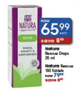 Natura Rescue Drops-25ml Each