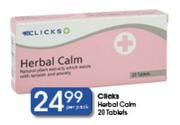Clicks Herbal Calm-20 Tablets-Per Pack