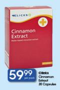 Clicks Cinnamon Extract-30 Capsules-Per Pack