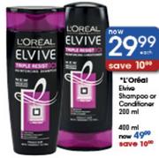 Loreal Elvive Shampoo Or Conditioner-200Ml Each