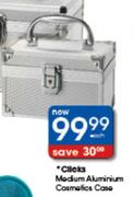   Clicks Medium Aluminium Cosmetic Case-Each