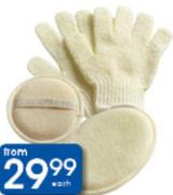 Clicks Bath Gloves,Body Rub Or Facial Pad-Each
