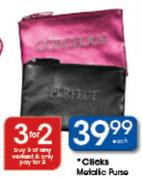 Clicks Metallic Purse-Each