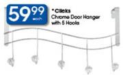 Clicks Chrome Door Hanger With 5 Hooks-Each