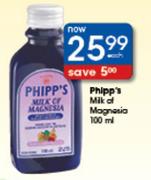 Phipp's Milk Of Magnesia-100ml Each