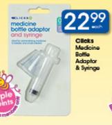 Clicks Medicine Bottle Adapter & Syninge Each