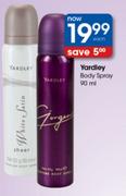 Yardley Body Spray-90ml Each