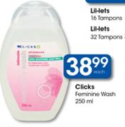 Clicks Feminine Wash-250ml Each