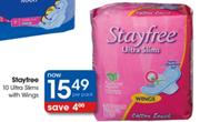 Stayfree 10 Ultra Slims With Wings-Per Pack