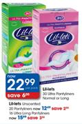 Lil-Lets 30 Ultra Pantyliners Normal Or Long-Per Pack