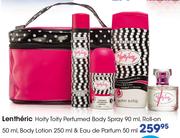 Lentheric Hoity Toity Perfumed Body Spray 90ml,Roll-On 50ml,Body Lotion 250ml&Eau De Parfum 50ml-Eac