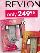 Revlon Love Her Madly Eau De Toilette 50ml, Perfumed Body Spray 90ml&Pandant Earrings-Each