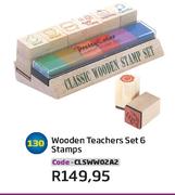 Wooden Teachers Set 6 Stamps (CLSWW02A2)