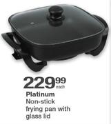 Platinum Non-Stick Frying Pan With Glass Lid
