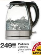 Platinum Cordless Glass Kettle- 1.7L