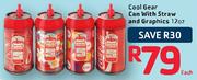 Cool Gear Can With Straw And Graphics-12oZ Each