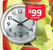 Century Aluminium Wall Clock-25cm