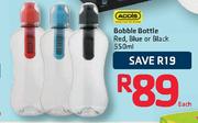 Addis Bobble Bottle Red, Blue Or Black-550ml Each