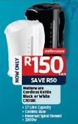 Mellerware Cordless Kettle Black Or White