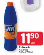 Jik Bleach Assorted-500ml / 750ml 