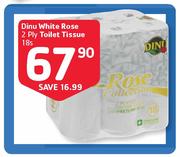 Dinu White Rose 2 Ply Toilet Tissue-18's