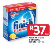 Finish All In One Dishwasher Tablets-10's / 14's 