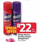 Pledge Modern Surface Cleaner Banded Pack-2 x 275ml