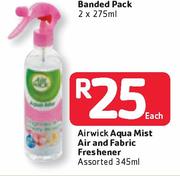 Airwick Aqua Mist Air And Fabric Freshner Assorted-345ml