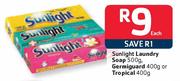 Sunlight Laundry Soap 500g, Germiguard 400g Or Tropical 400g Each 