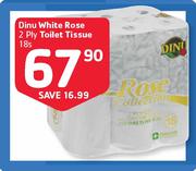 Dinu White Rose 2-Ply Toilet Tissue-18's