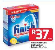 Finish All In One Dishwasher Tablets-10's / 14's Each