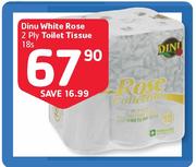 Dinu White Rose 2 Ply Toilet Tissue-18s