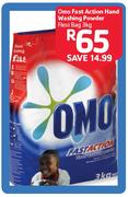 Omo Fast Action Hand Washing Powder Flexi Bag -3Kg